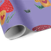 Aquarellpilze Wrapping Paper Geschenkpapier (Rolleneckpunkt)