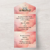 Aquarellpinguin auf einer Hochzeit - Einladung (Innen Boden)