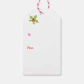 Aquarellpinguin Ballerina Weihnachten Geschenkanhänger (Rückseite)