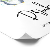 Aquarellpinguin - Getränke Poster (Ecke)