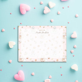 Aquarellpinguin in Süßigkeiten Traumhaft Rosa Name Post-it Klebezettel