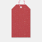 Aquarellpinguin mit Weihnachtsbeleuchtung Geschenkanhänger (Rückseite)