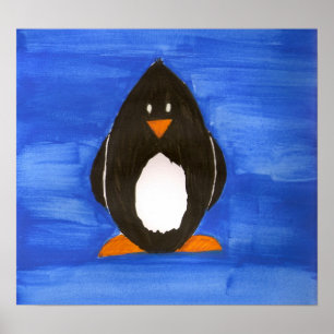 Aquarellpinguin-Poster Poster