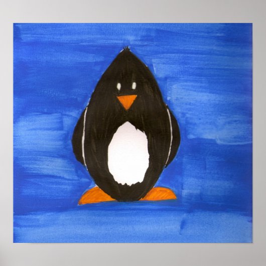 Aquarellpinguin-Poster Poster (Vorne)