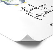 Aquarellpinguin - Vielen Dank für Ihr Kommen Poster (Ecke)