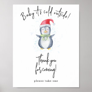 Aquarellpinguin - Vielen Dank für Ihr Kommen Poster