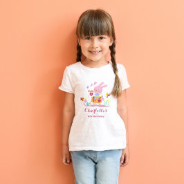 Aquarellpinkaninchen im Kindergeburtstag T-Shirt