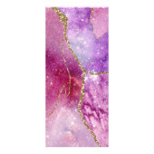 Aquarellpinke auf schwarzer Preisliste Werbekarte (Hinten)