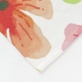 Aquarellpinke Blume Blumenmuster-69677 Fleecedecke (Ecke)