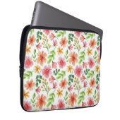 Aquarellpinke Blume Blumenmuster-69677 Laptopschutzhülle (Vorne Rechts)