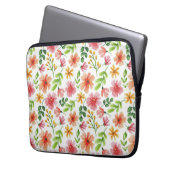 Aquarellpinke Blume Blumenmuster-69677 Laptopschutzhülle (Vorderseite Links)