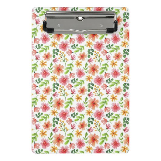 Aquarellpinke Blume Blumenmuster-69677 Mini Klemmbrett (Vorderseite)