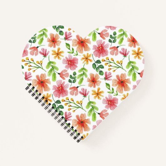 Aquarellpinke Blume Blumenmuster-69677 Notizblock (Vorderseite)