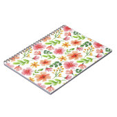 Aquarellpinke Blume Blumenmuster-69677 Notizblock (Linke Seite)