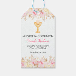 Aquarellpinke Blume in der ersten Kommune Spaniens Geschenkanhänger