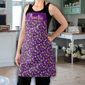 Aquarellpinke Blume lila Schürze