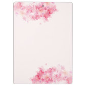 Aquarellpinke Blume Makeup Artist Haar Stylist Klemmbrett (Rückseite)