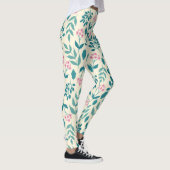 Aquarellpinke Blume Muster coole Frauengeschenke Leggings (Rechts)