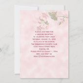 Aquarellpinke Blume Post Hochzeit Empfang Einladung (Rückseite)