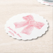 Aquarellpinke Bogen Babydusche niedlich Untersetzer (angewinkelt)