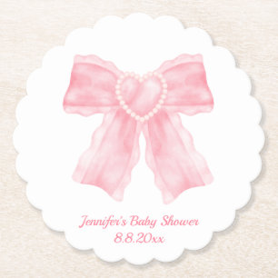 Aquarellpinke Bogen Babydusche niedlich Untersetzer