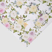 Aquarellpinke, gelbe Rosen Kinderdusche Seidenpapier (Ausschnitt)