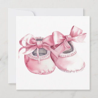 Aquarellpinke Hintern für neues Baby Girl Dankeskarte