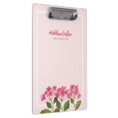 Aquarellpinke Hydrangea Lacecaps Illustration Klemmbrett (Rechts)