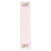 Aquarellpinke Hydrangea Lacecaps Illustration Kurzer Tischläufer (Vorderseite)