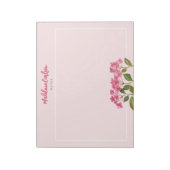 Aquarellpinke Hydrangea Lacecaps Illustration Notizblock (Rotiert)