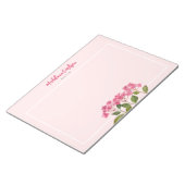 Aquarellpinke Hydrangea Lacecaps Illustration Notizblock (angewinkelt)