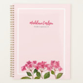 Aquarellpinke Hydrangea Lacecaps Illustration Planer (Vorderseite)