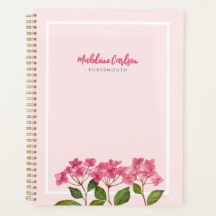 Aquarellpinke Hydrangea Lacecaps Illustration Planer