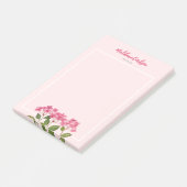 Aquarellpinke Hydrangea Lacecaps Illustration Post-it Klebezettel (angewinkelt)