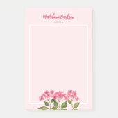 Aquarellpinke Hydrangea Lacecaps Illustration Post-it Klebezettel (Vorderseite)