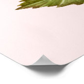 Aquarellpinke Hydrangea Lacecaps Illustration Poster (Ecke)