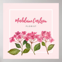 Aquarellpinke Hydrangea Lacecaps Illustration