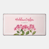 Aquarellpinke Hydrangea Lacecaps Illustration Schreibtischunterlage (Vorderseite)