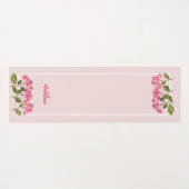 Aquarellpinke Hydrangea Lacecaps Illustration Yogamatte (Rückseite (Horizontal))