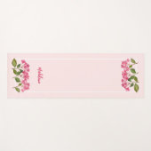 Aquarellpinke Hydrangea Lacecaps Illustration Yogamatte (Vorderseite (Horizontal))