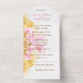 Aquarellpinke Magnolien - alles in einer Einladung (Innen Boden)