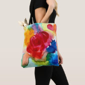 Aquarellpinke Mohnart Blume Tasche (Von Nahem)