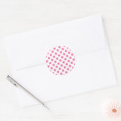 Aquarellpinke Polka-Punkte-Design Runder Aufkleber (Umschlag)