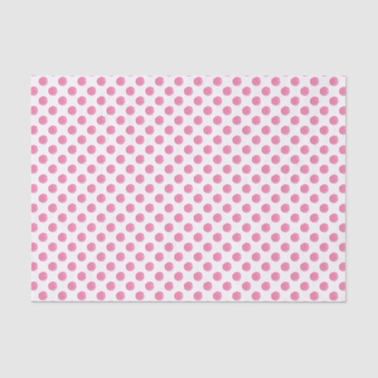 Aquarellpinke Polka-Punkte-Design Seidenpapier (Vorderseite)