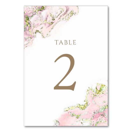 Aquarellpinke Tischnummer 2 (Vorderseite)