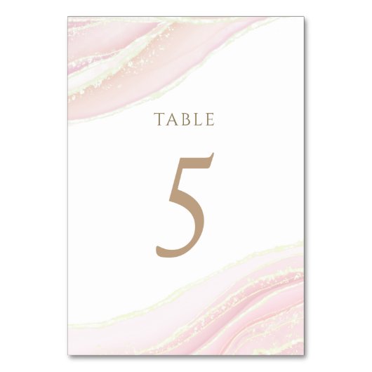 Aquarellpinke Tischnummer 5 (Vorderseite)
