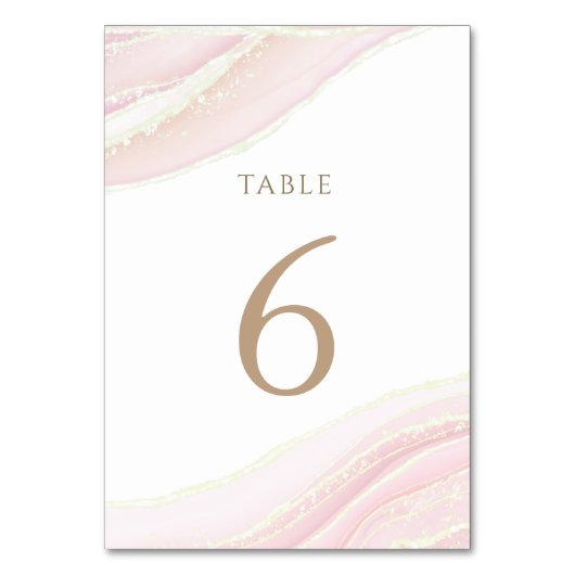 Aquarellpinke Tischnummer 6 (Rückseite)