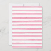 Aquarellpinke und gelbe Blumen Kinderdusche Einladung (Rückseite)