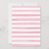 Aquarellpinke und gelbe Blumen Kinderdusche Einladung (Rückseite)