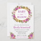 Aquarellpinke und gelbe Kleider Kinderdusche Einladung (Vorderseite)